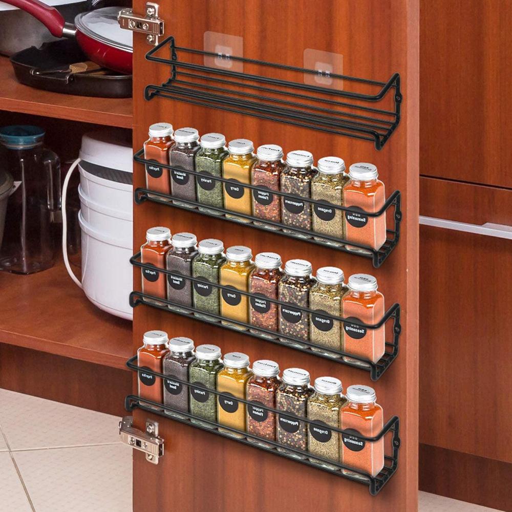 Hanging Wall Mount Spice Rack (4 pcs)