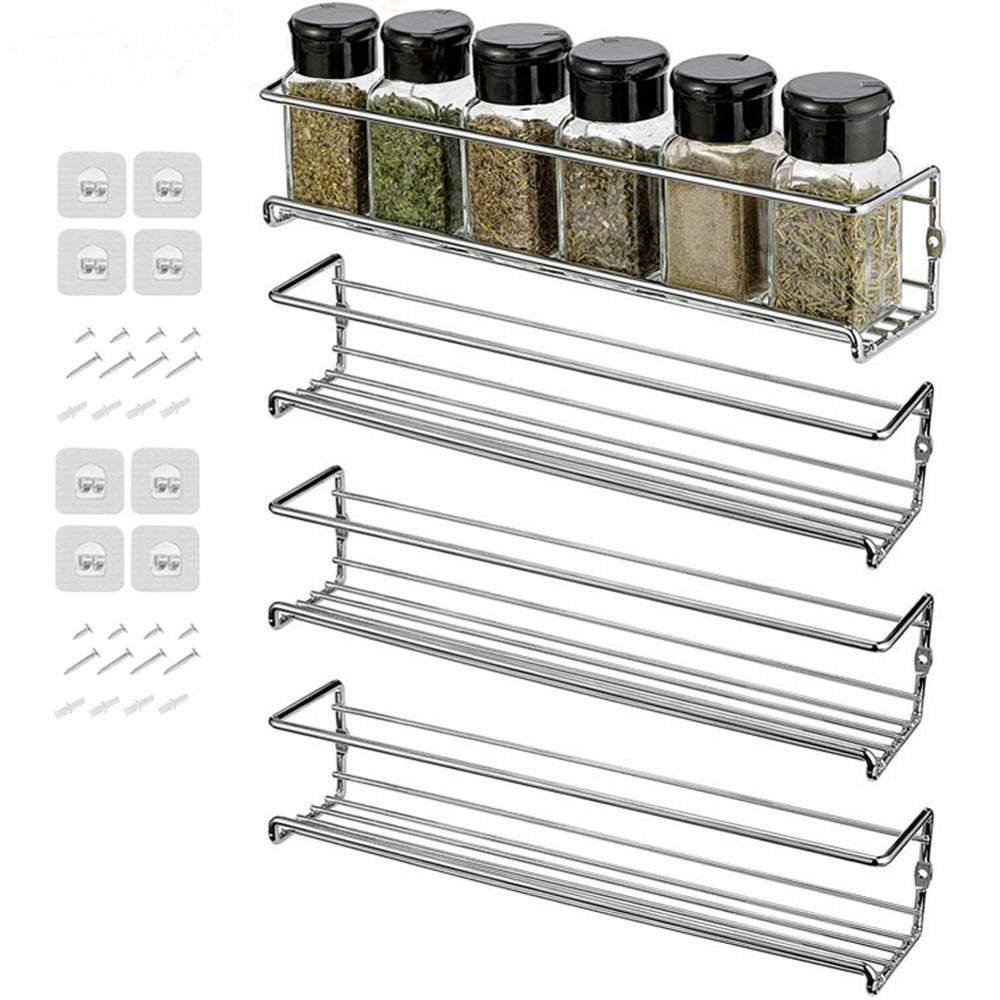 Hanging Wall Mount Spice Rack (4 pcs)