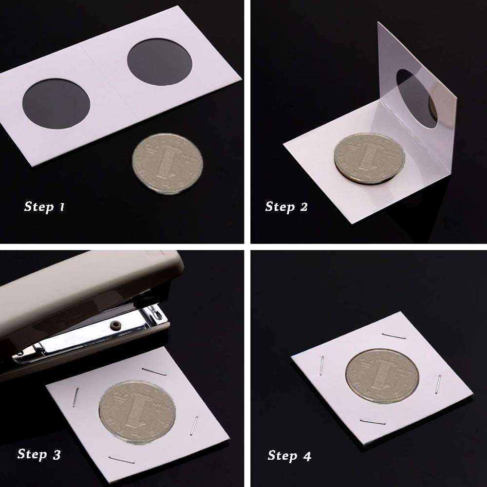 Paper Cardboard Coin Holders (100pcs)