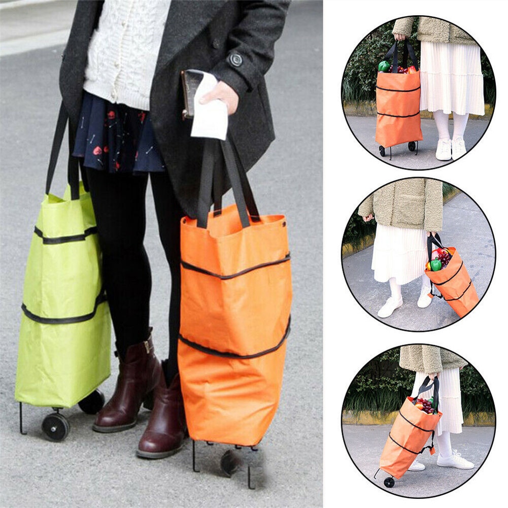 Shopping Bag with Wheels Foldable Trolley