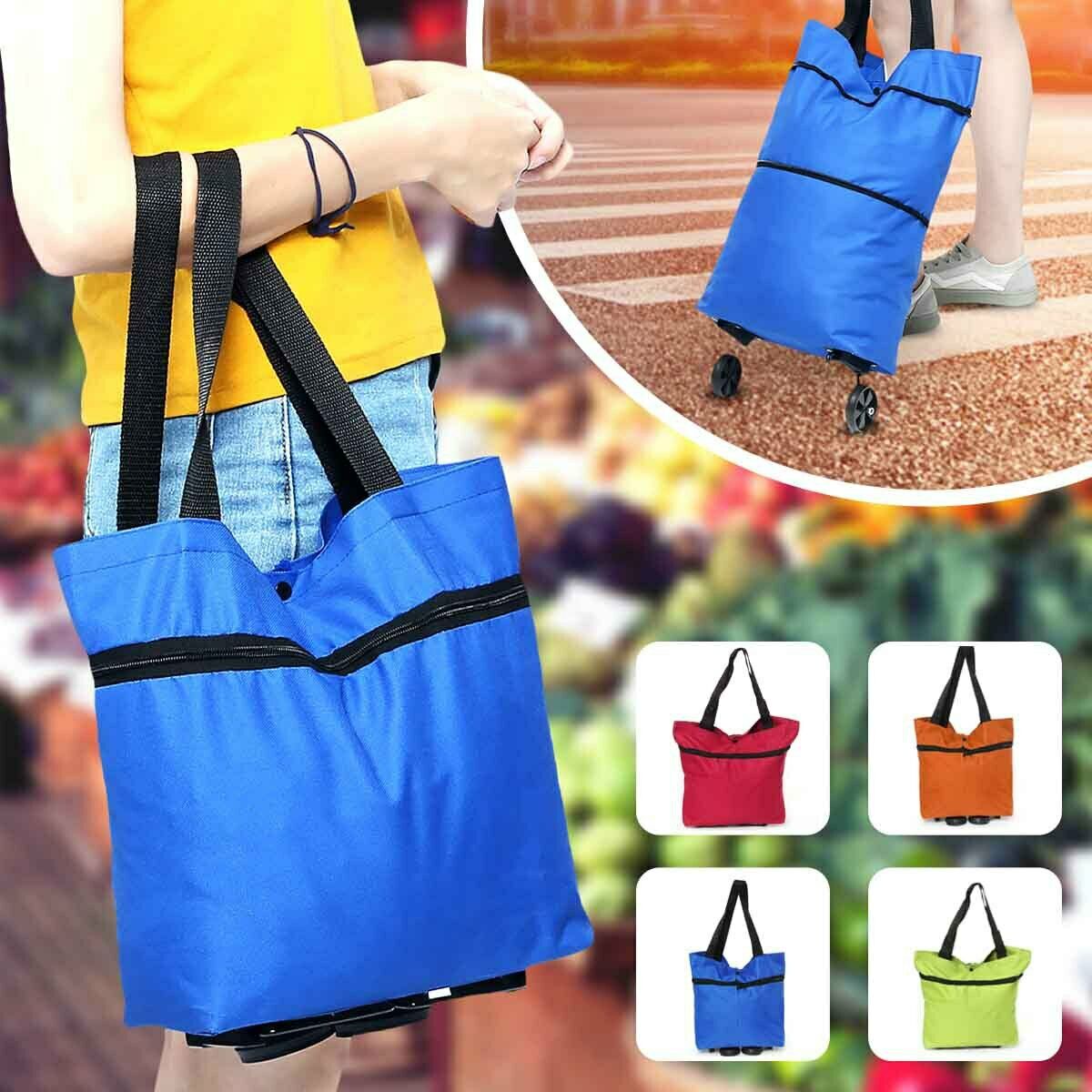 Shopping Bag with Wheels Foldable Trolley