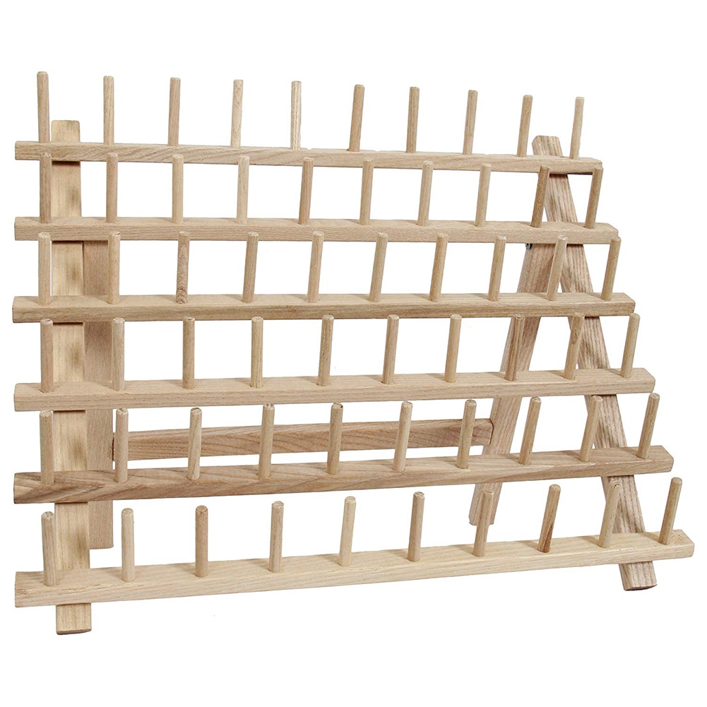 60 Spool Wooden Thread Rack