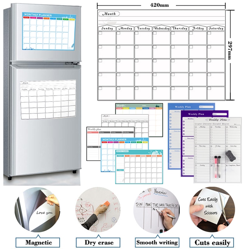 Fridge Planner with Marker and Eraser