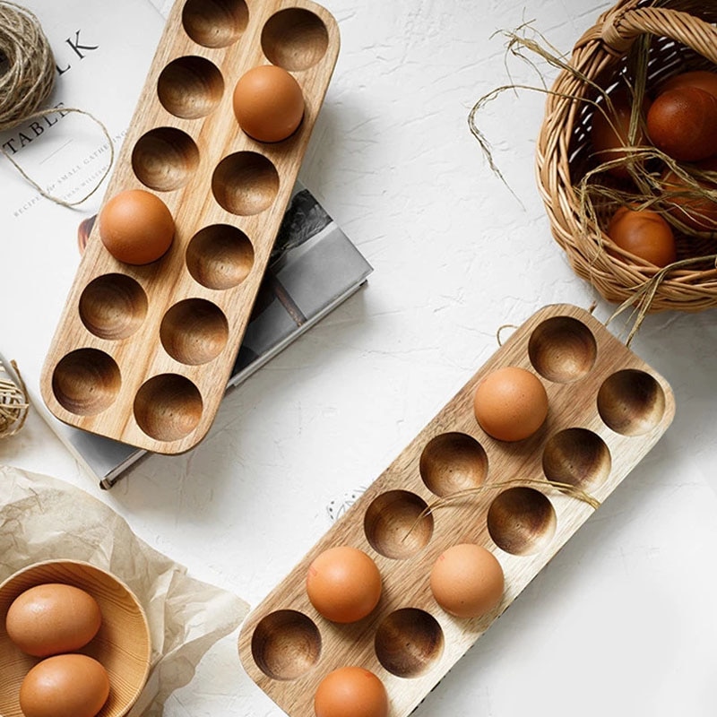 Wood Egg Tray Eco Friendly Holder