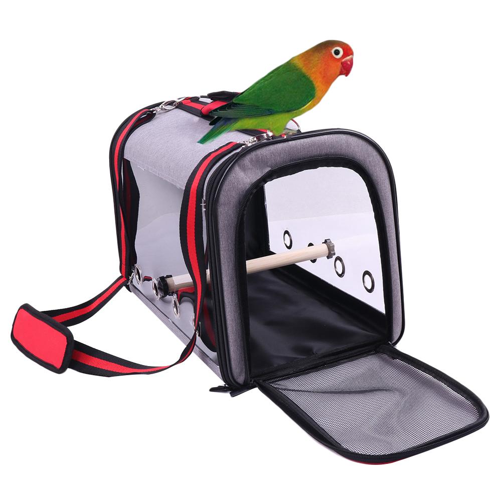 Breathable Bird Travel Bag with Perch