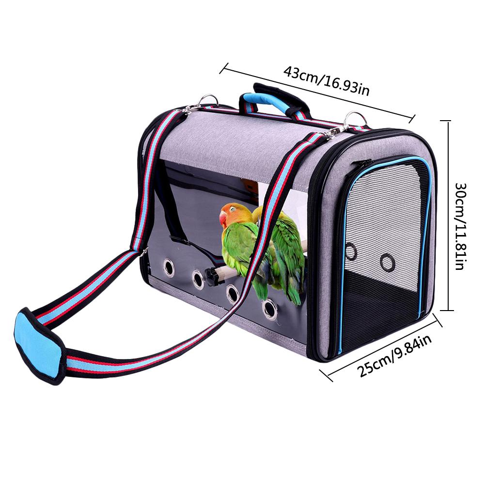 Breathable Bird Travel Bag with Perch