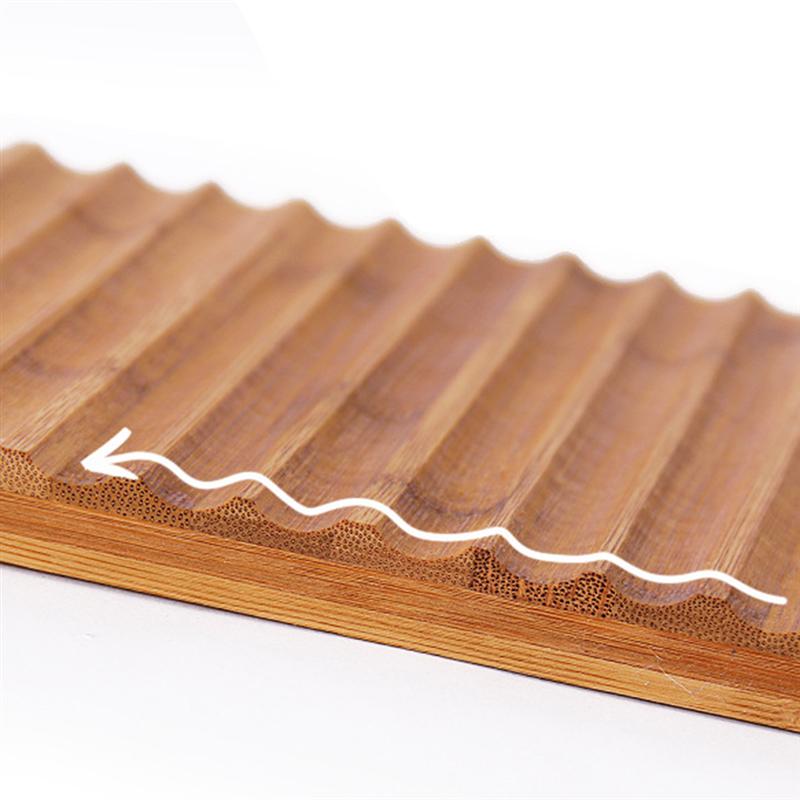 Non-Slip Corrugated Wooden Washboard