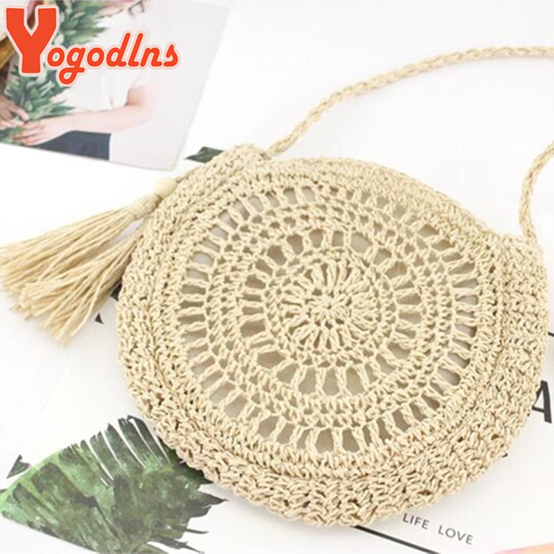 Round Straw Bag Ladies Shoulder Bag