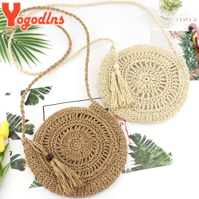 Round Straw Bag Ladies Shoulder Bag