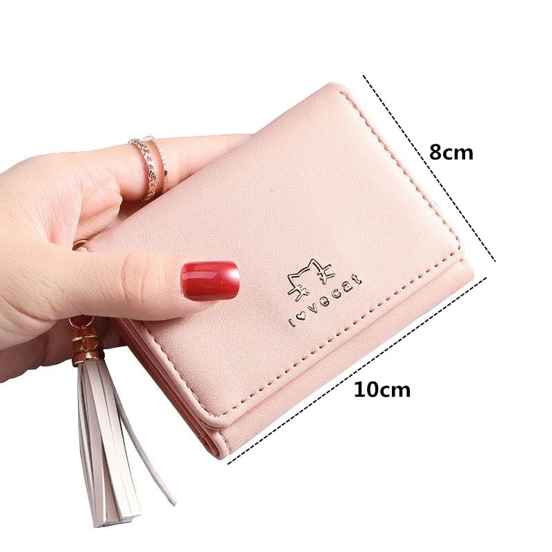 PU Leather Womens Trifold Wallet