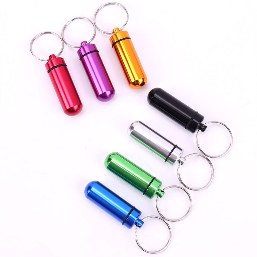 Pill Holder Keychain Waterproof Container