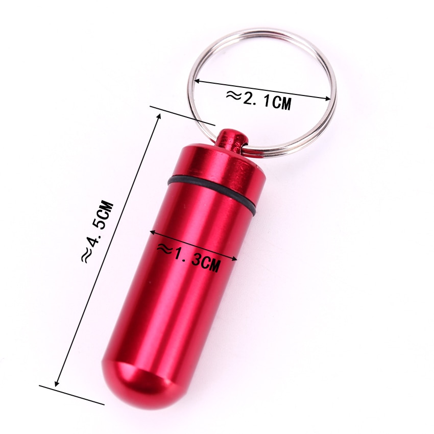 Pill Holder Keychain Waterproof Container