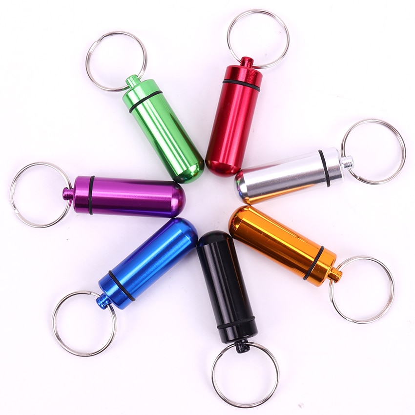 Pill Holder Keychain Waterproof Container