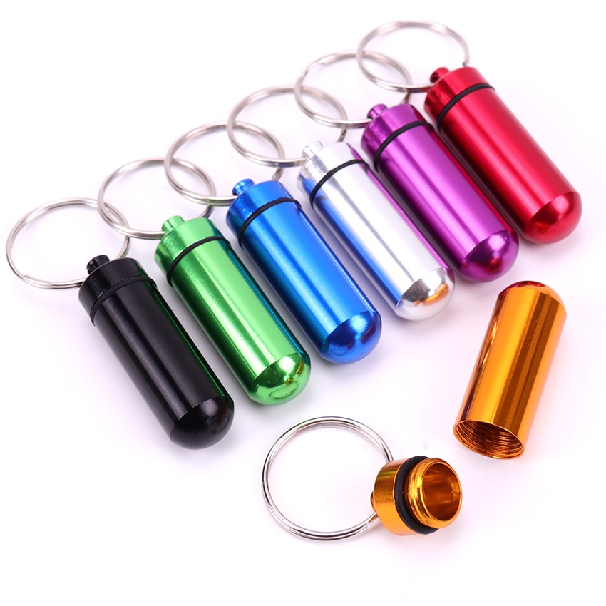 Pill Holder Keychain Waterproof Container