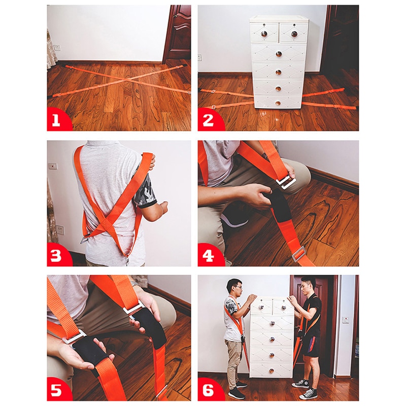 Furniture Lifting Straps Shoulder Carrying Ropes (2pcs)
