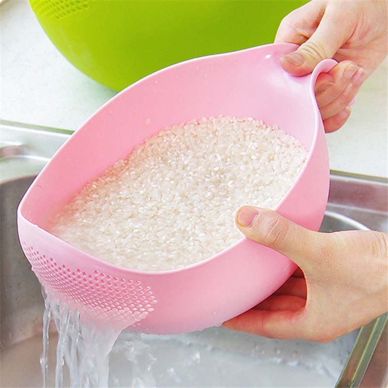 Rice Washer Strainer Washing Bowl
