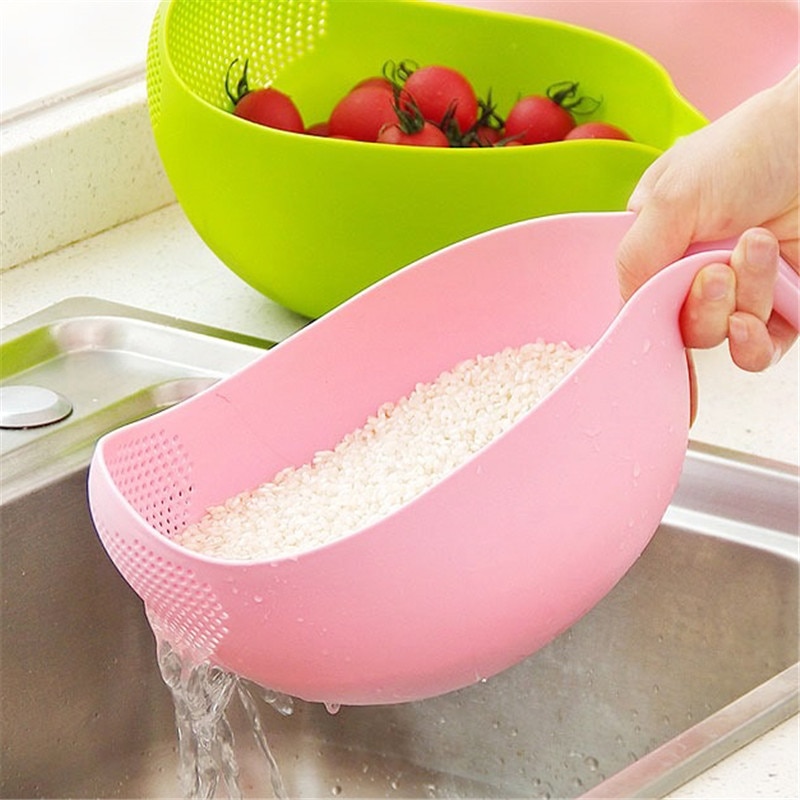 Rice Washer Strainer Washing Bowl