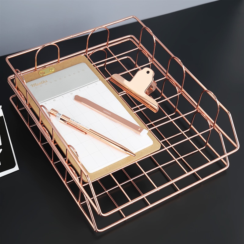 Paper Tray Organizer Metal File Storage