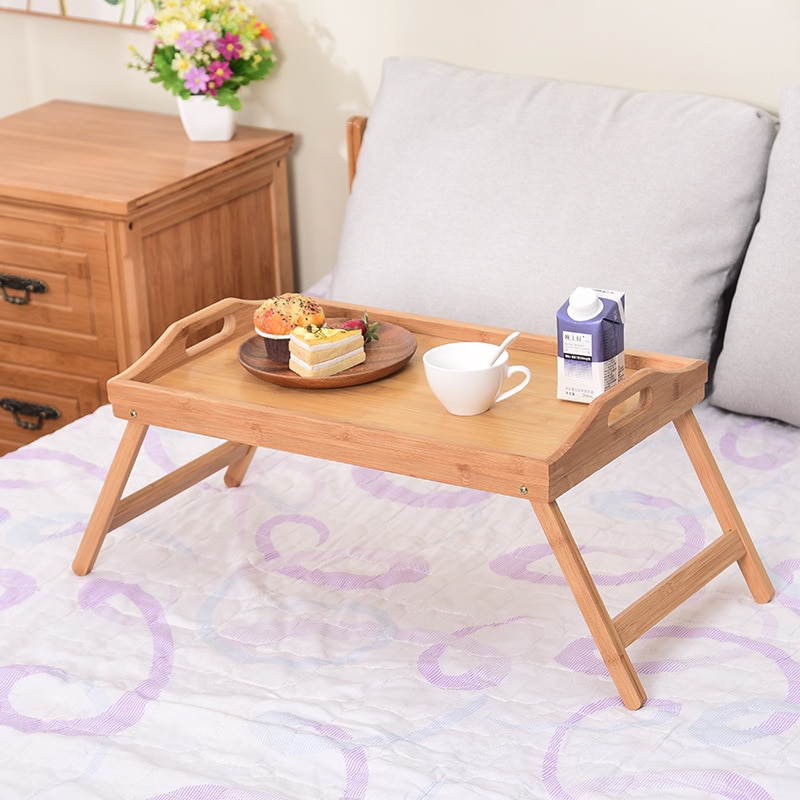 Bed Tray with Legs Wood Serving Board