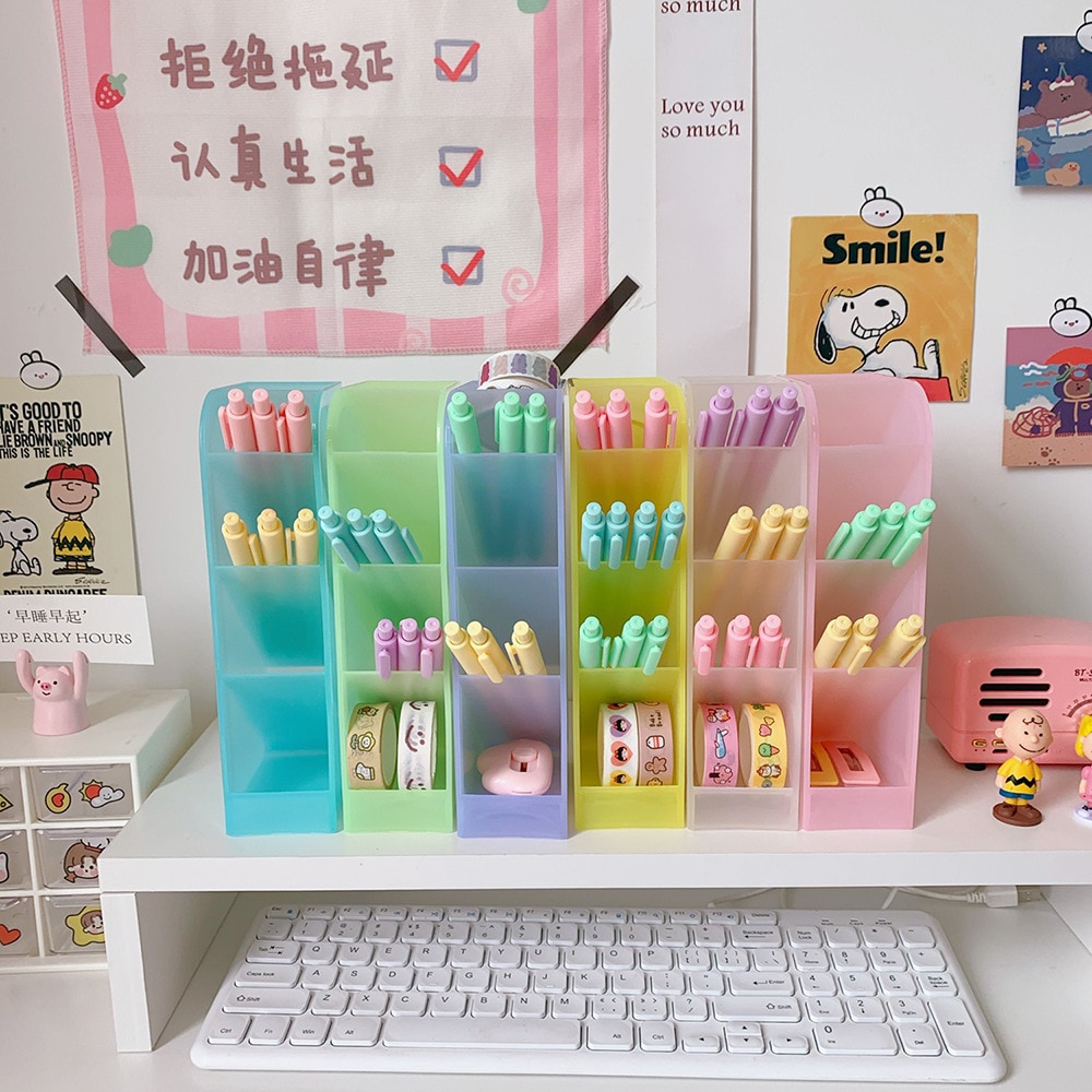 Plastic Holder Desk Pen Organizer