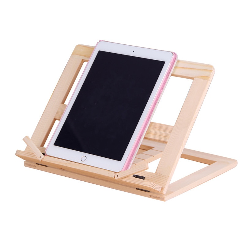 Wooden Book Stand with Page Stoppers