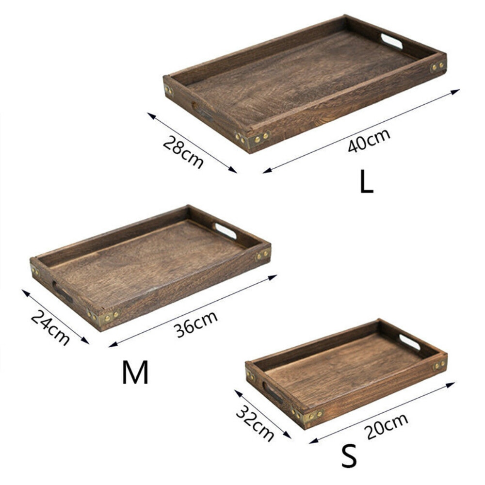 Wooden Tray with Handles Serving Tray