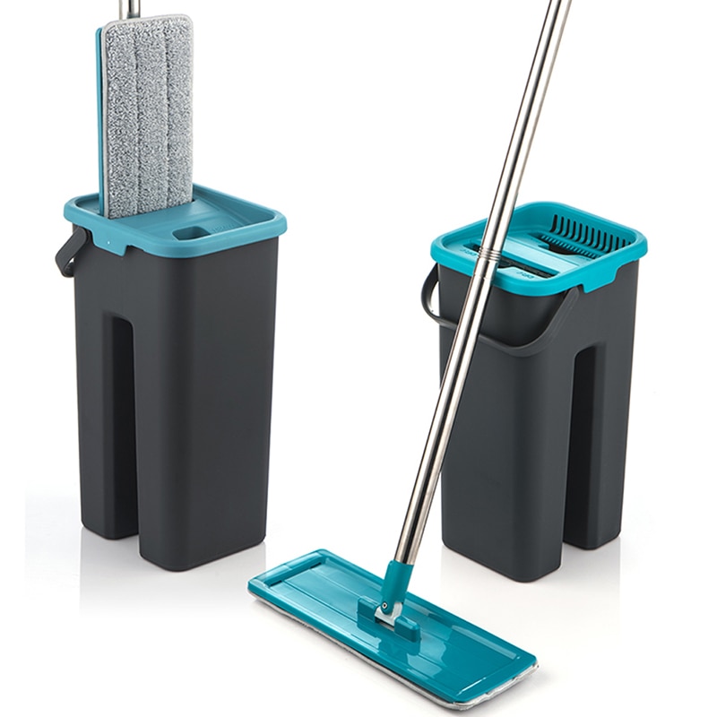 Flat Squeeze Mop And Bucket For Cleaning