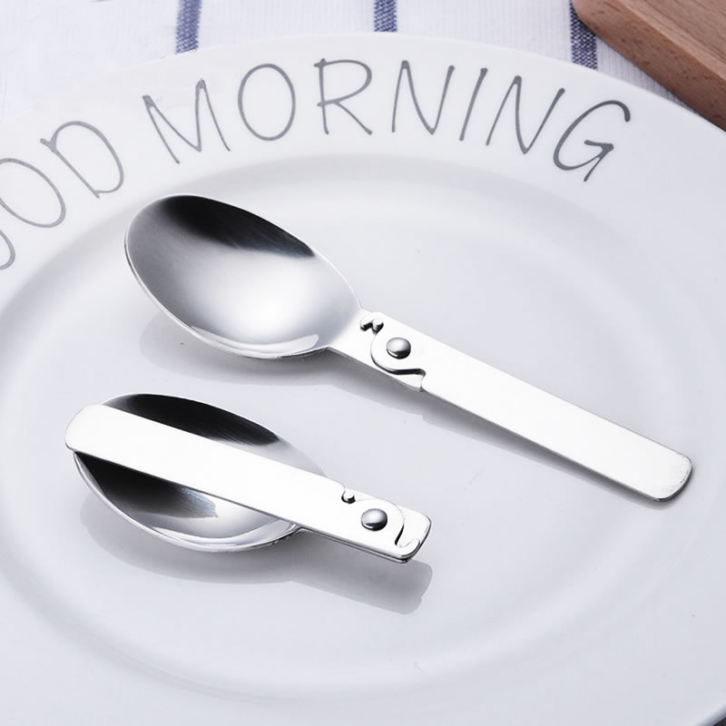 Folding Spoon Portable Stainless Steel Spoon