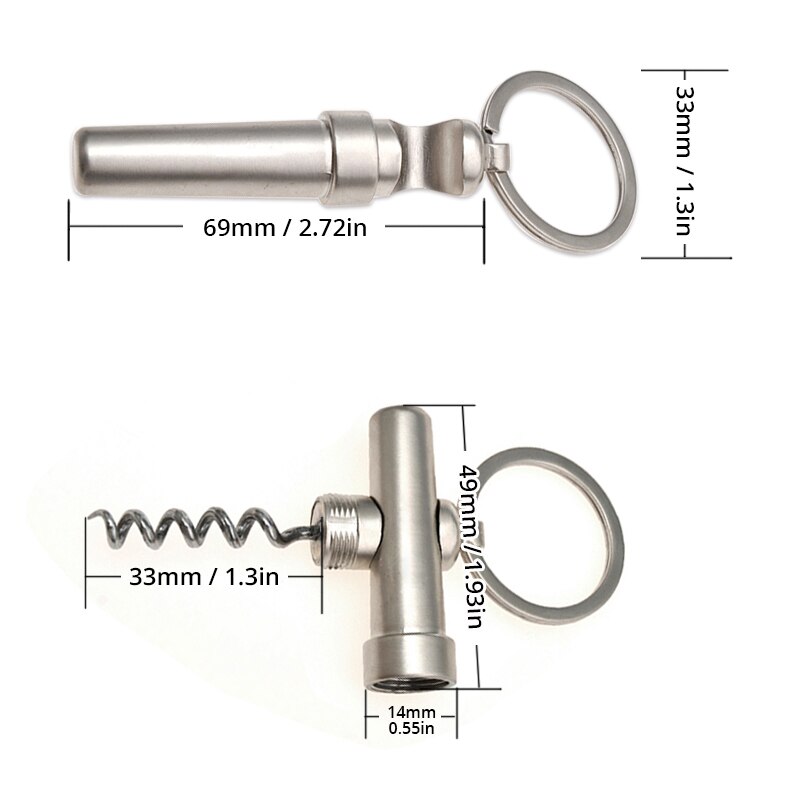 Wine Opener Keychain 3 in 1 Tool