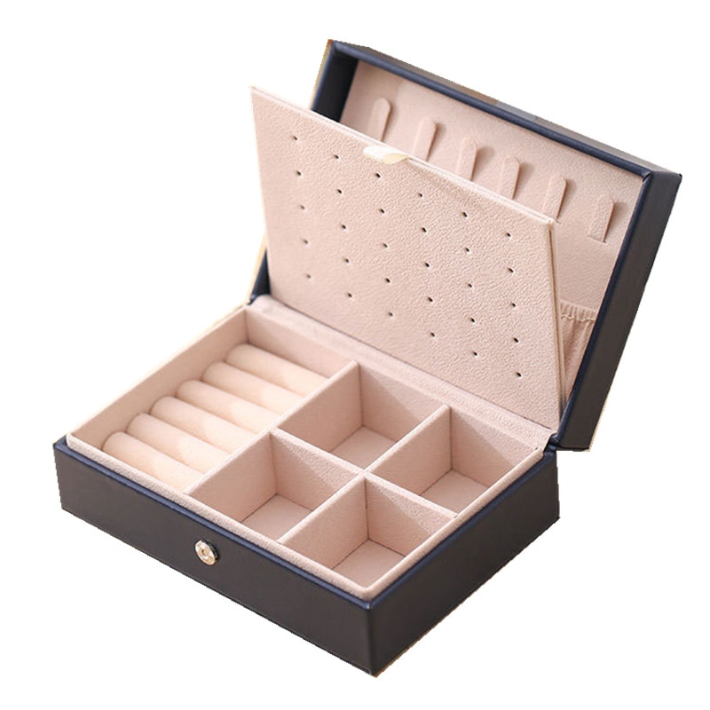 Leather Travel Jewellery Box Jewelry Case