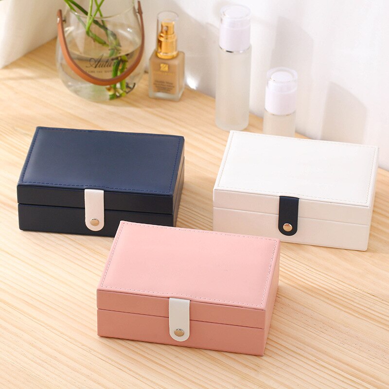 Leather Travel Jewellery Box Jewelry Case