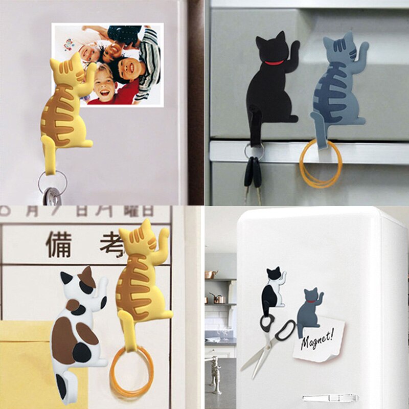 Cat Fridge Magnet Cute Hanging Hook