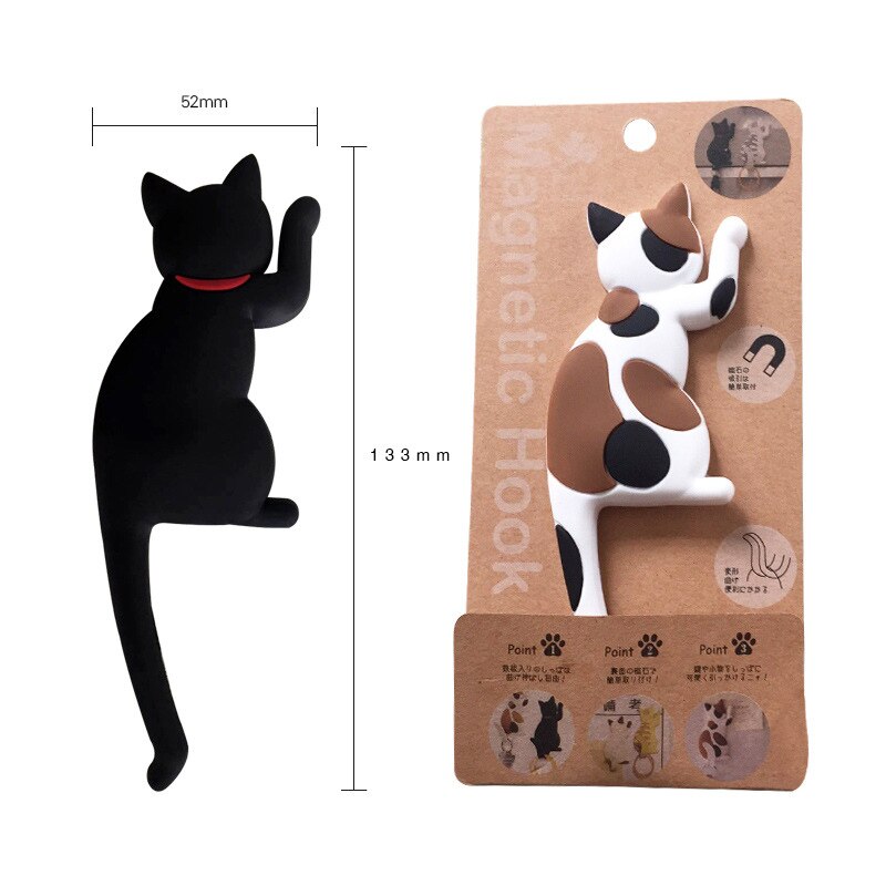 Cat Fridge Magnet Cute Hanging Hook