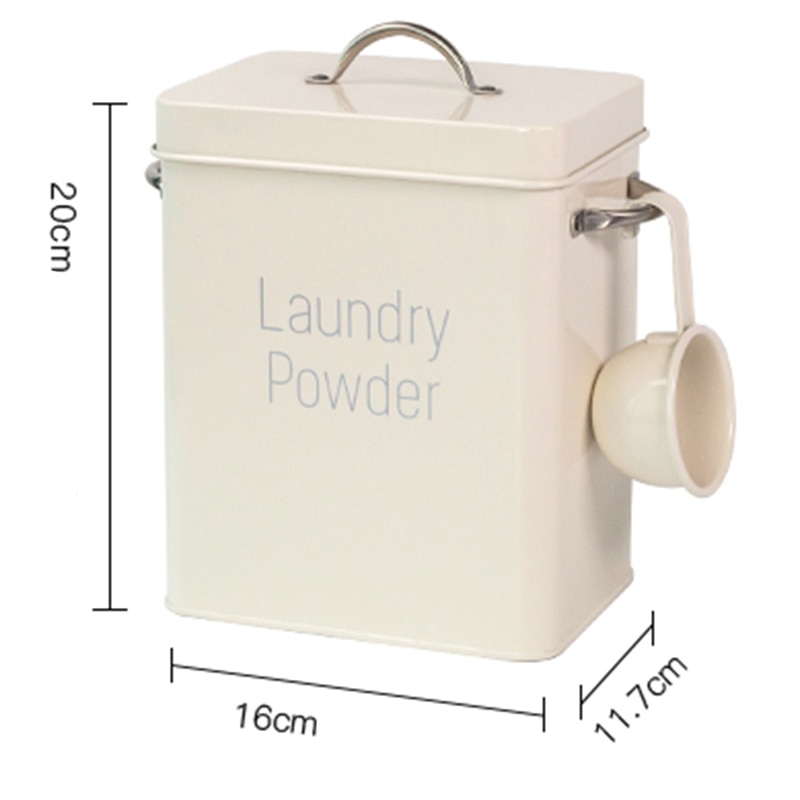 Laundry Powder Container Metal Box