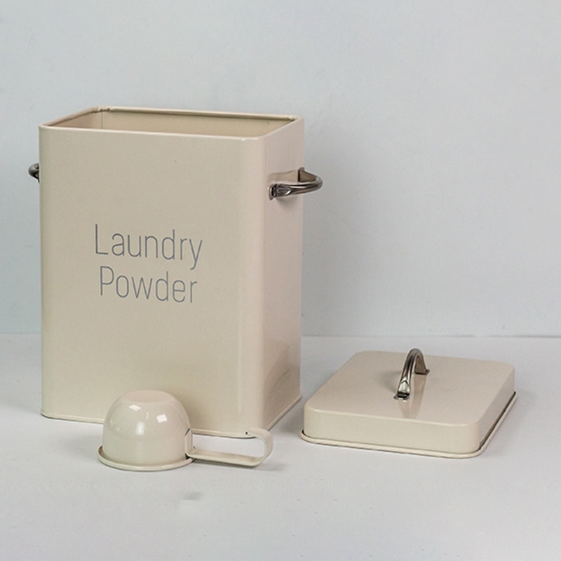 Laundry Powder Container Metal Box