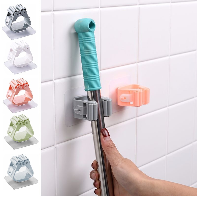 Mop Wall Holder Roller Hook