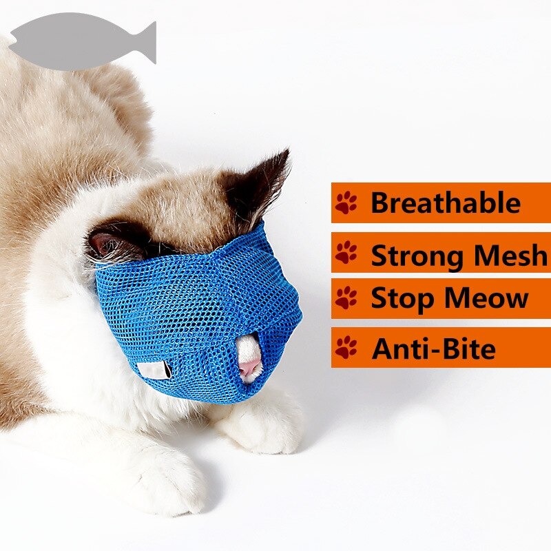 Cat Muzzle for Grooming Anti Bite Mask