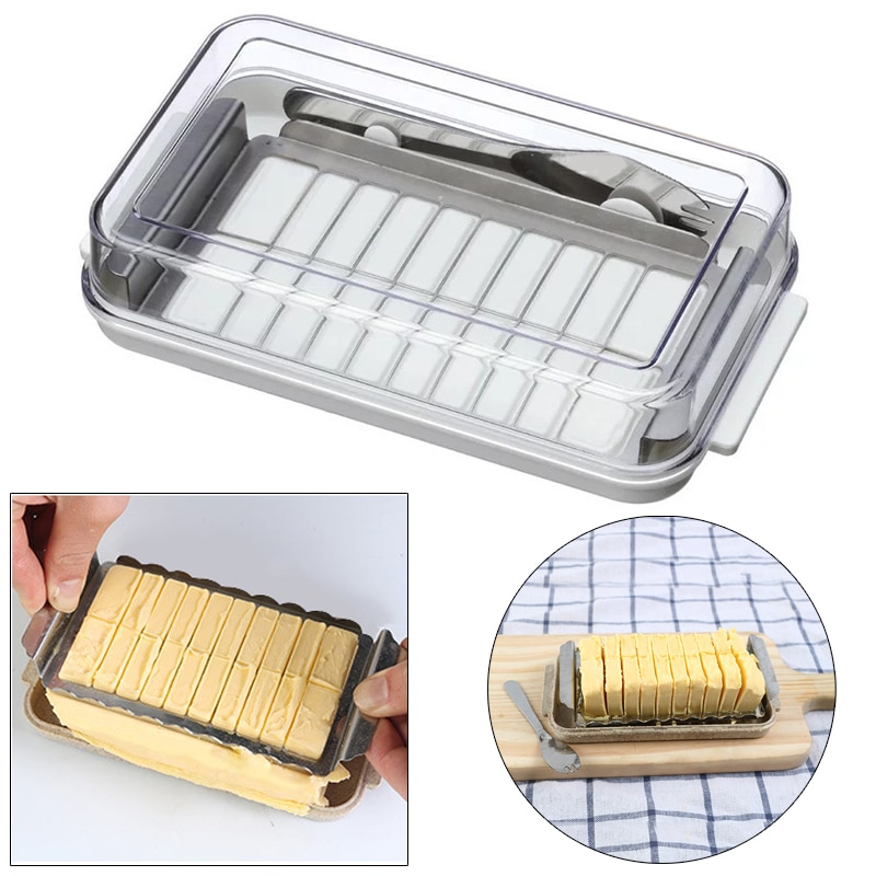 Butter Case with Stainless Steel Butter Cutter