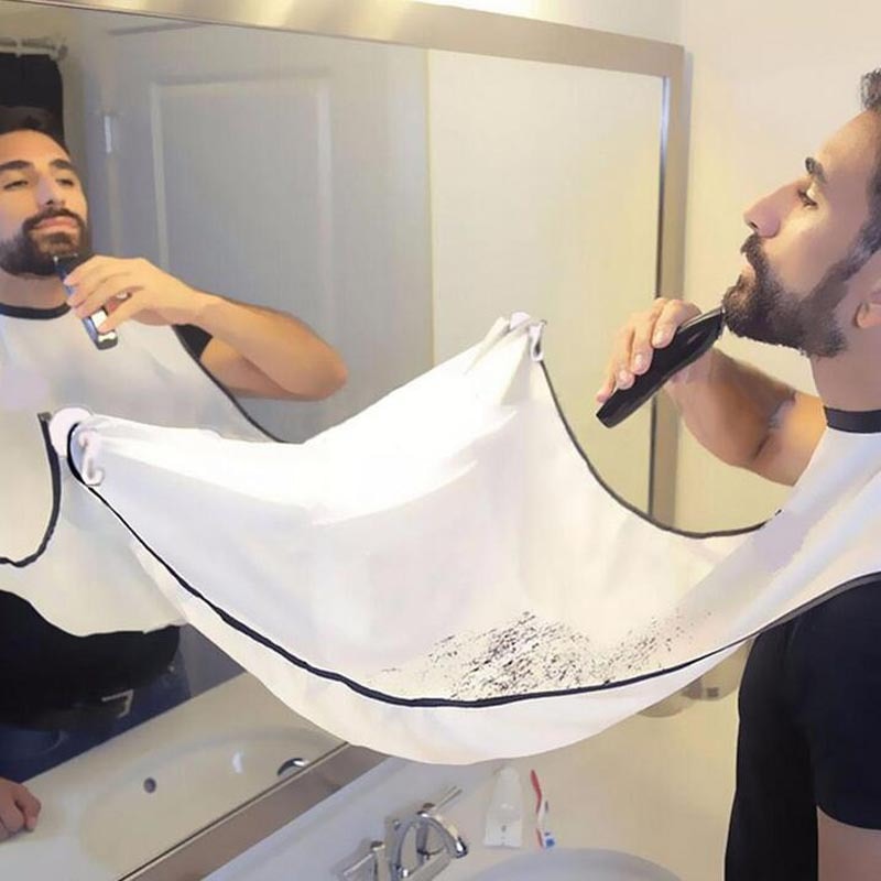 Beard Shaving Bib with Suction Cups