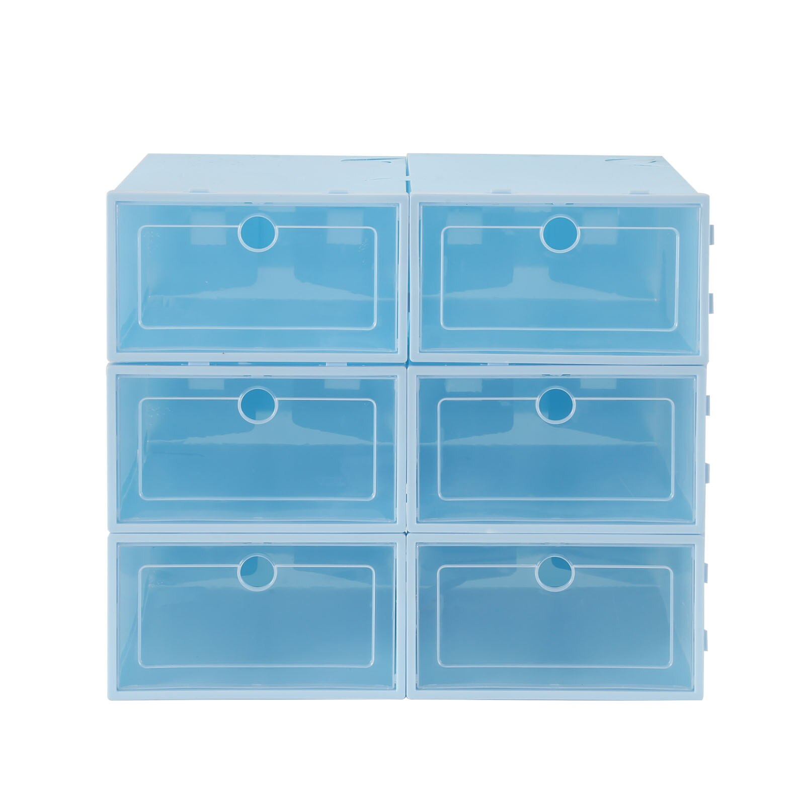 Plastic Shoe Storage Organizer Box Set