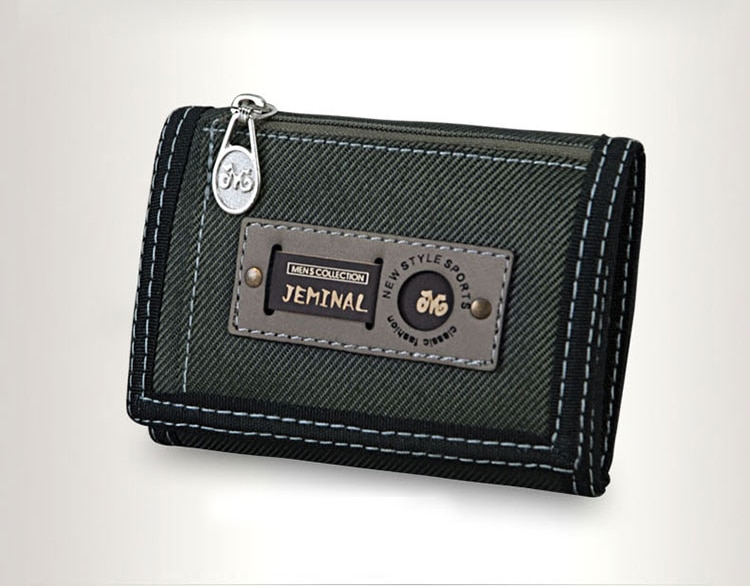 Mens Trifold Wallet Canvas Material