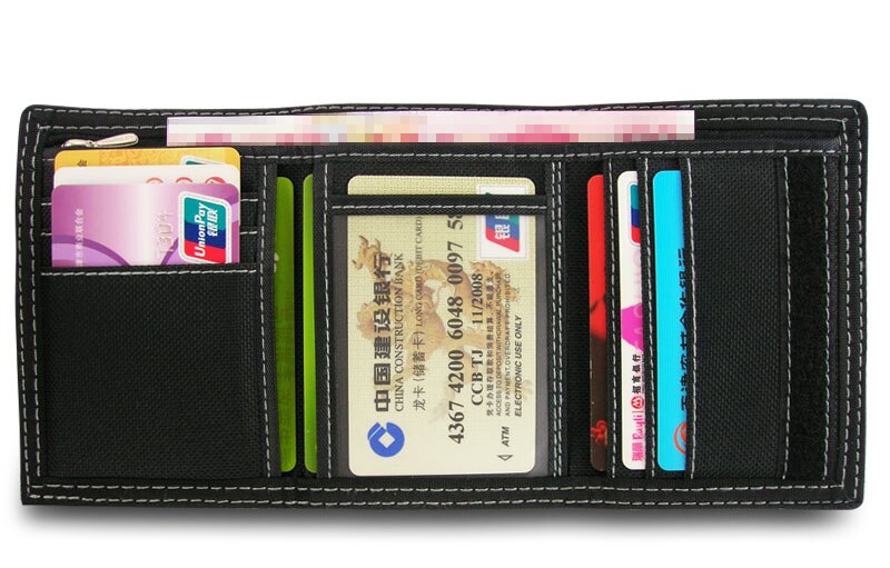 Mens Trifold Wallet Canvas Material