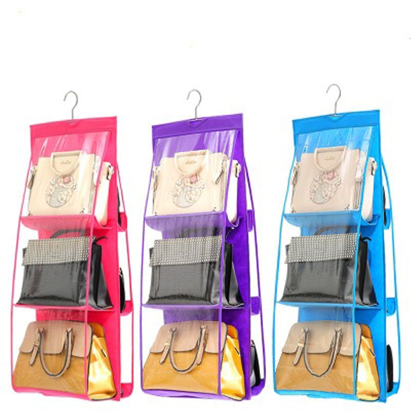 Hanging Purse Organizer 6 Pocket Storage