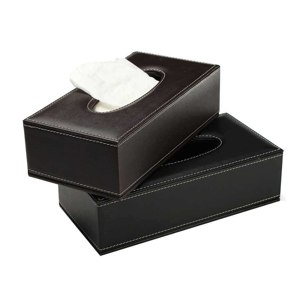 Leather Tissue Box Cover Napkin Holder