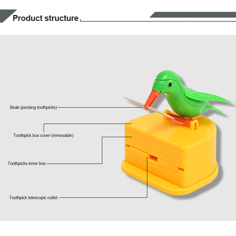 Bird Toothpick Holder Cute Toothpick Dispenser