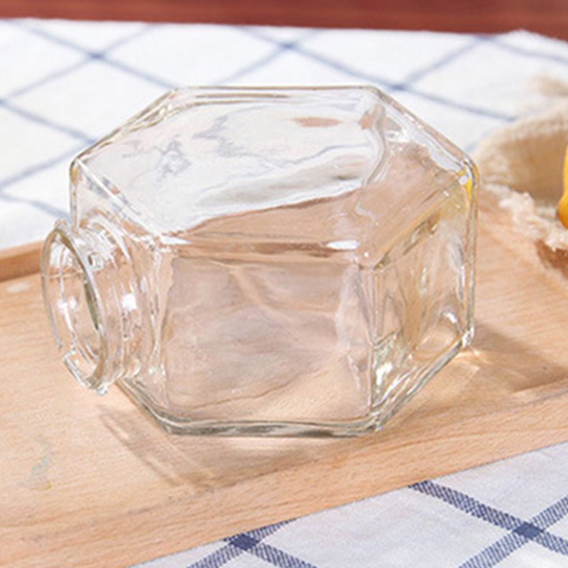 Hexagon Honey Jar Glass Container