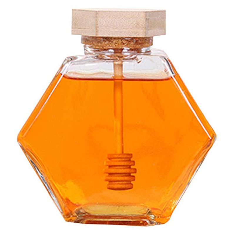 Hexagon Honey Jar Glass Container