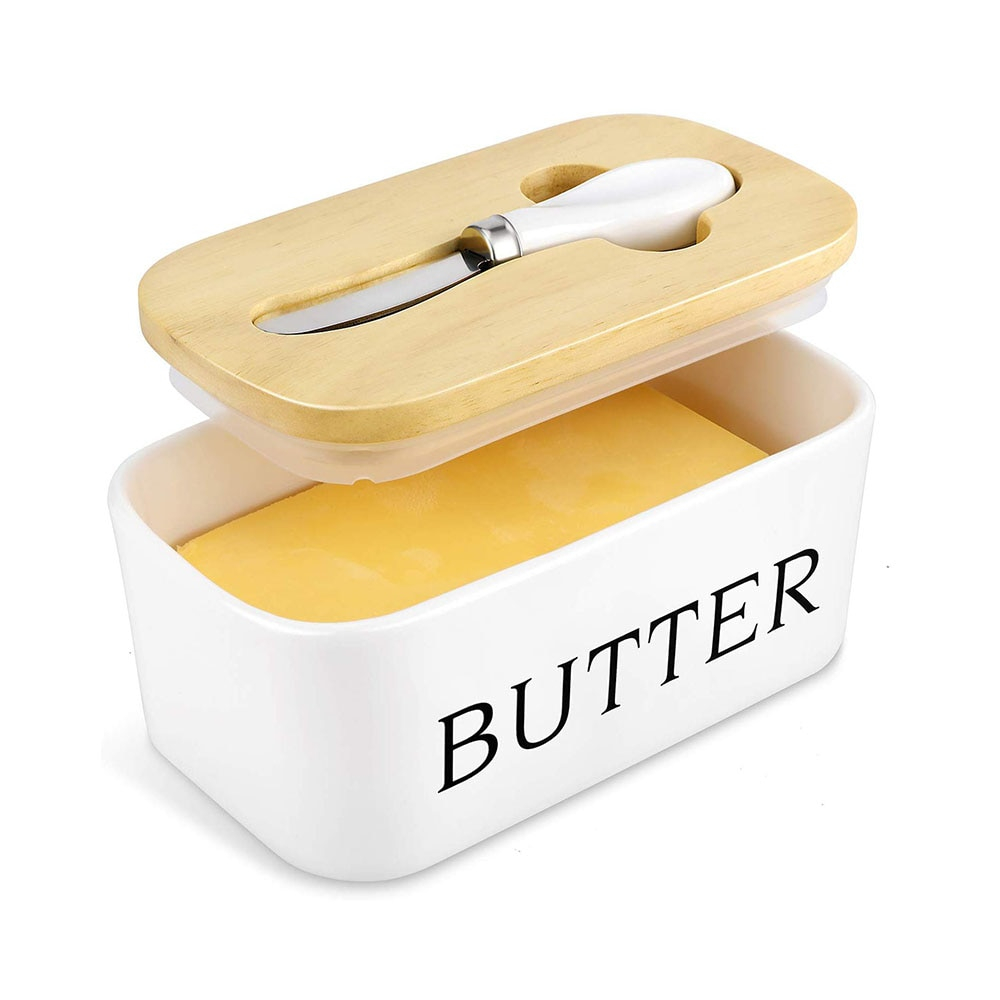 Butter Dish with Cover and Knife