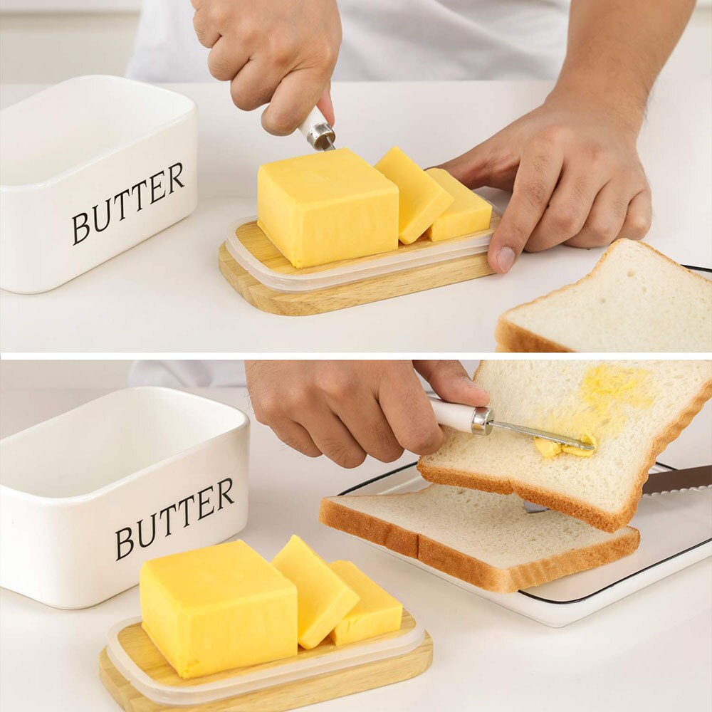 Butter Dish with Cover and Knife