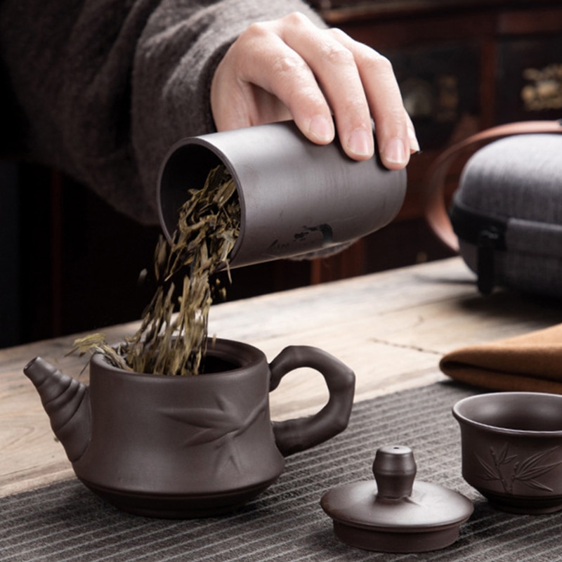 Portable Travel Tea Set with Bag